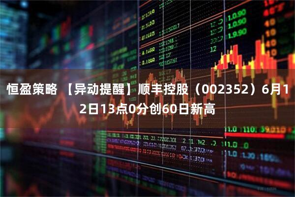 恒盈策略 【异动提醒】顺丰控股（002352）6月12日13点0分创60日新高